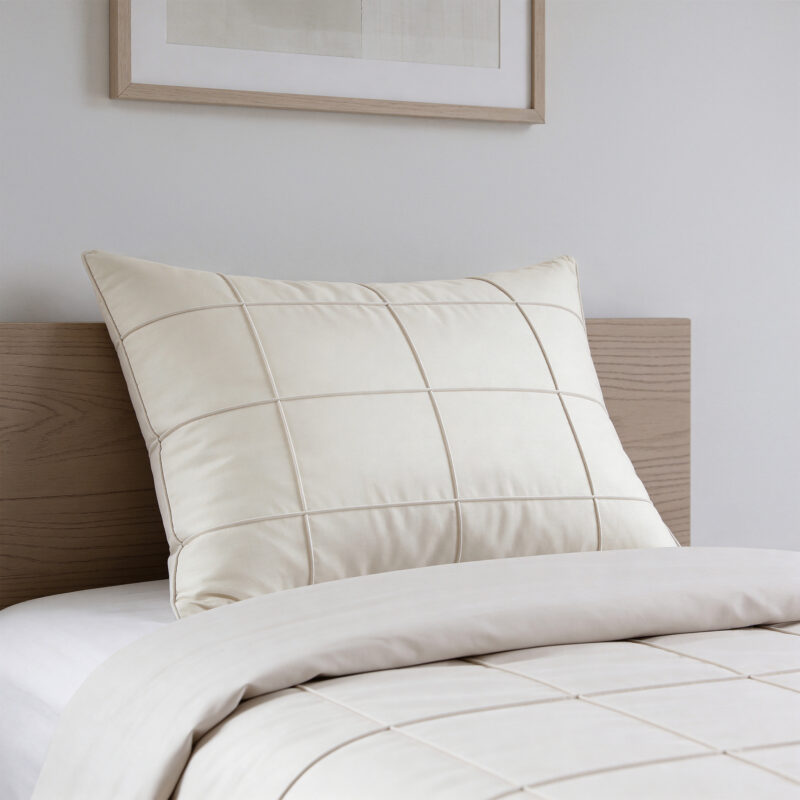 Check Pintuck Beige 140 x 200/220