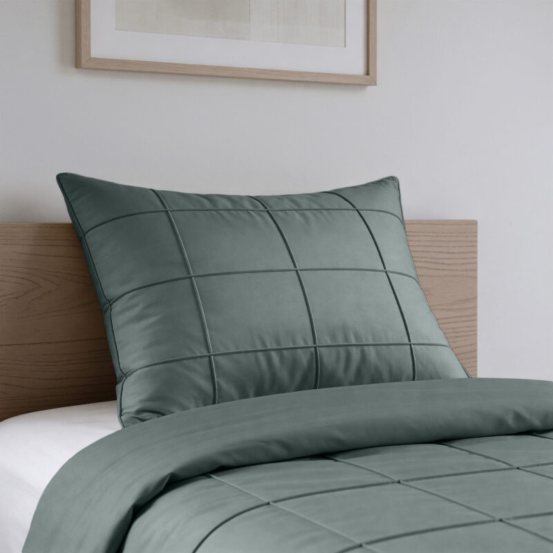 Sleeptime Check Pintuck Groen 140 x 220