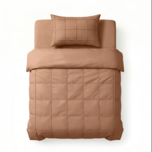 Sleeptime Check Pintuck Mocha Moose 140 x 200/220