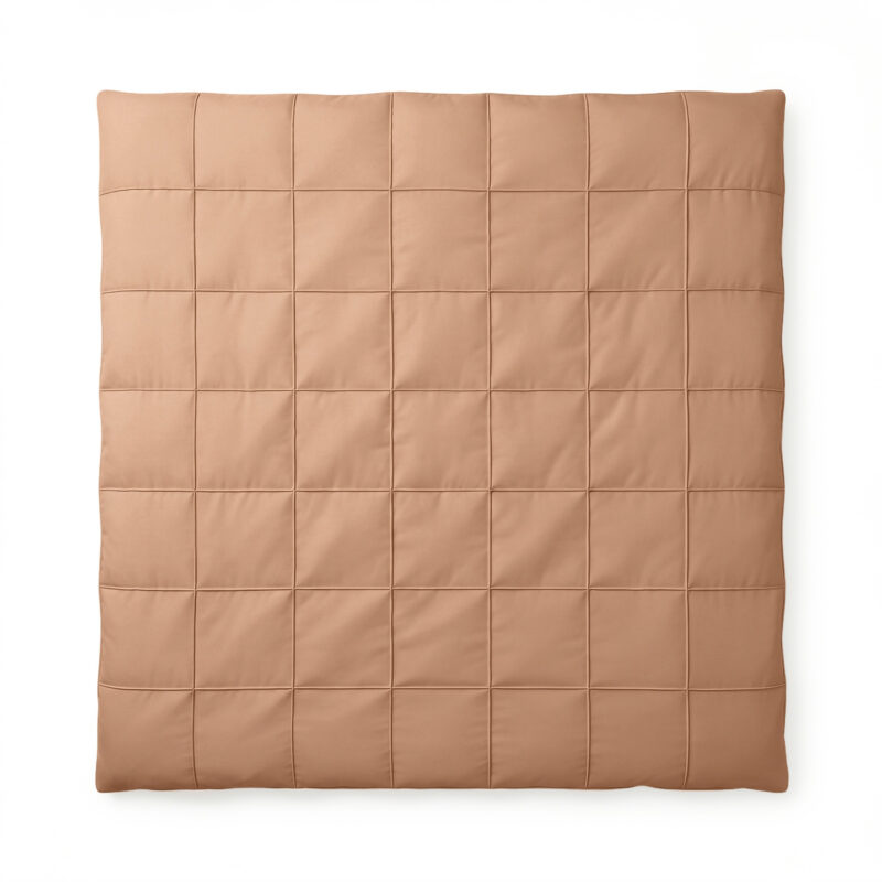 Sleeptime Check Pintuck Mocha Moose 240 x 220