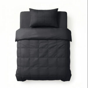 Sleeptime Check Pintuck Zwart 140 x 200/220