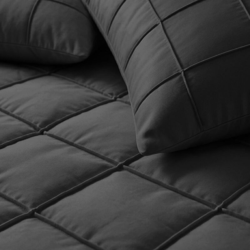 Check Pintuck Zwart 240 x 200/220 Sleeptime