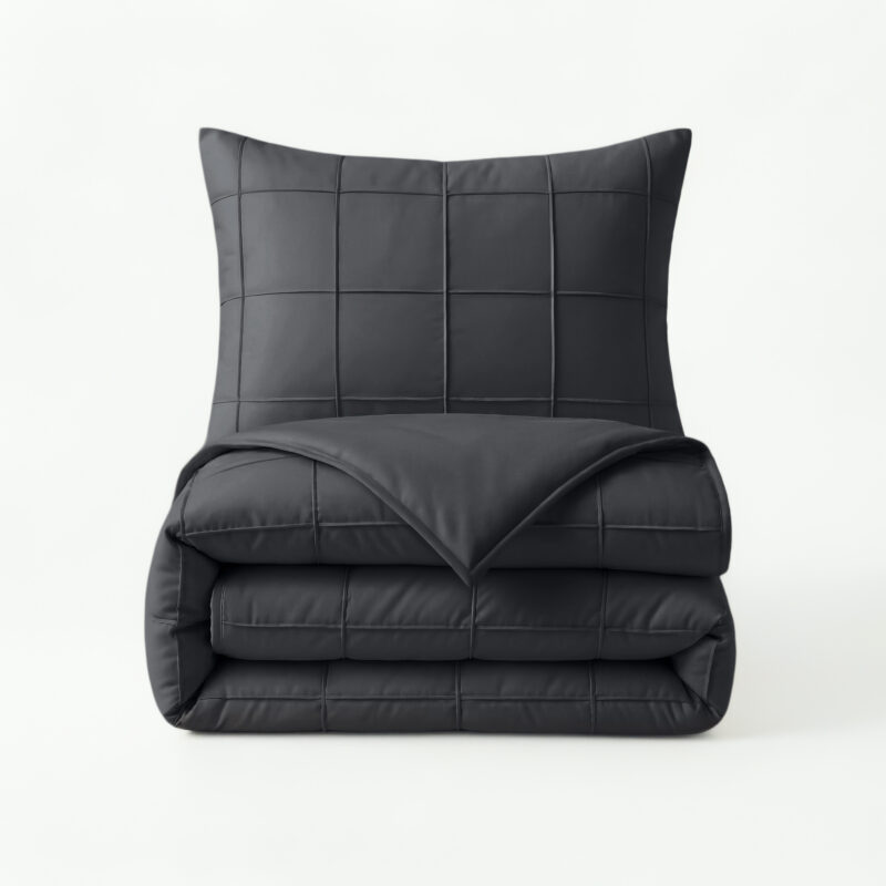 Sleeptime Check Pintuck Zwart 240 x 220