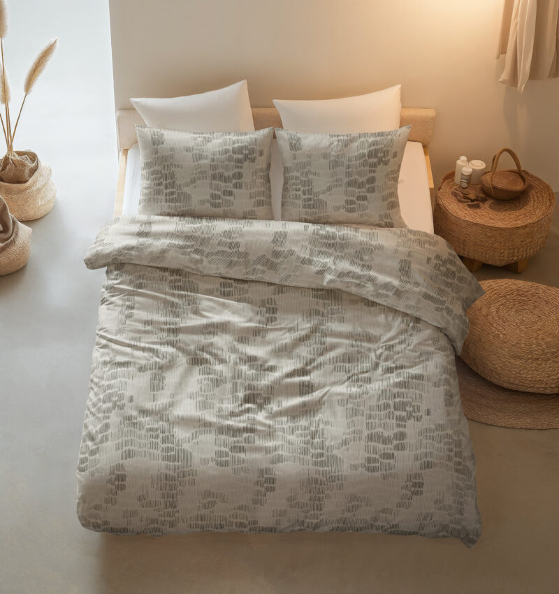 Drift Green - Sleeptime bed 140 x 220 cm van Katoen