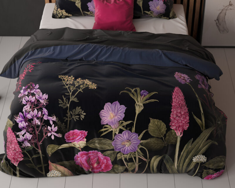 Feline Zwart - Sleeptime bed 200 x 220 cm van Microvezel
