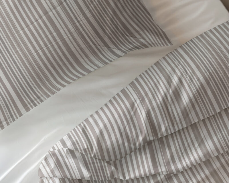 Sleeptime Pinstripe Taupe 140 x 220