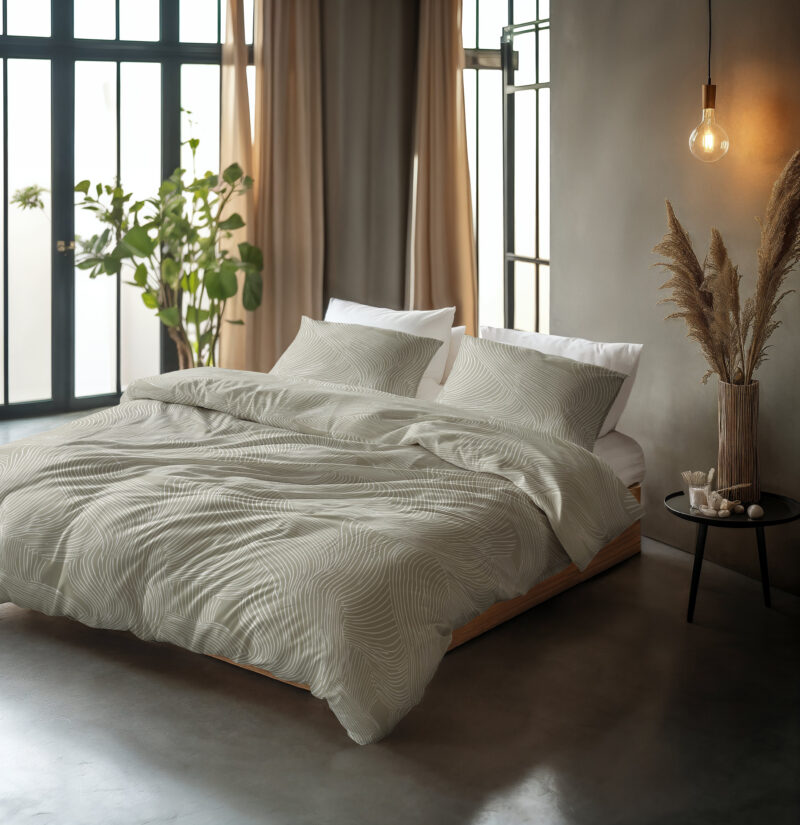 Sleeptime Ripple Taupe 200 x 220 cm