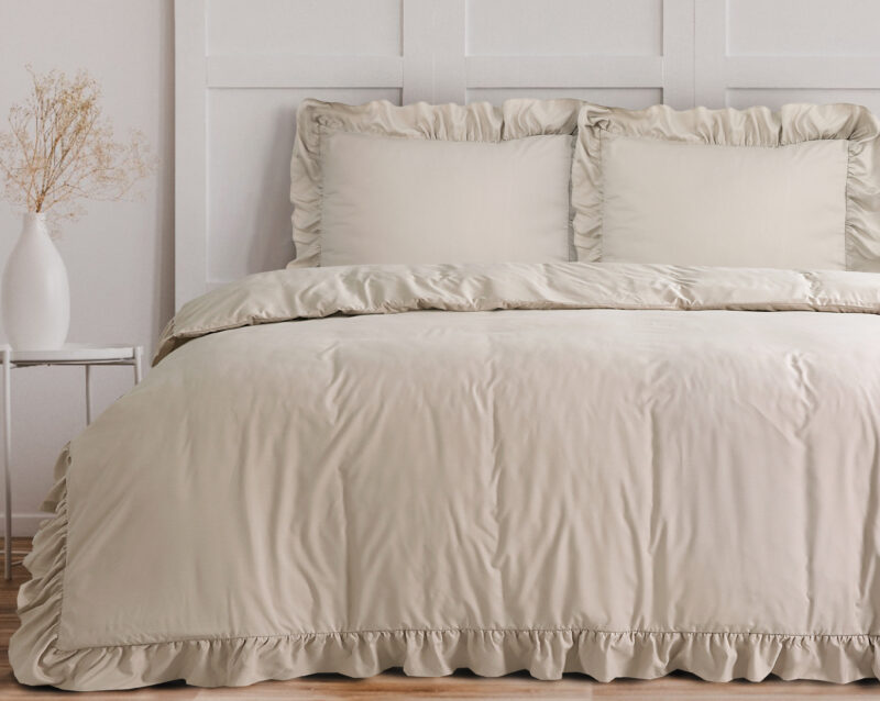 Ruffles Taupe 200 x 200/220
