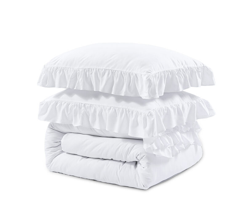 Ruffles Wit - Sleeptime bed 200 x 220 cm van Micropercal