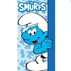 Smurfen strandlaken 70 x 140 cm polyester - Blauw - 70 x 140 cm - 100% Polyester - foto 1