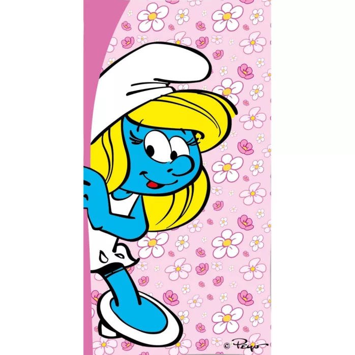 Smurfen (smurfin) strandlaken 70 x 140 cm polyester