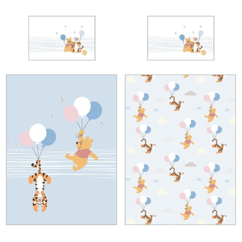 Disney Winnie The Pooh dekbedovertrek balonnen 100 x140 cm - Multicolor - 100 x 140 cm - Katoen