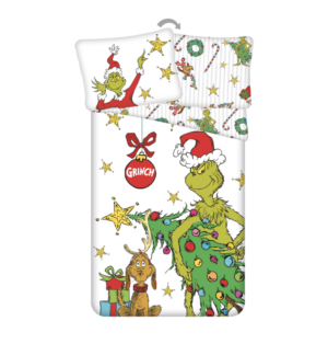 Grinch dekbedovertrek 140 x 200 cm - 140 x 200 cm - 100% katoen - foto 1