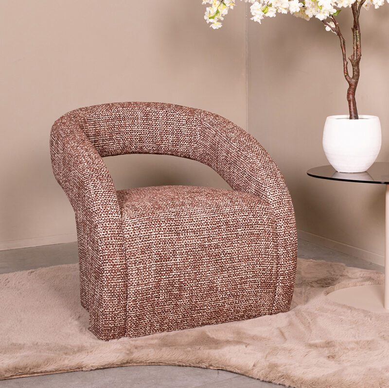 LABEL51 Fauteuil Antibes - Cherry Chocolate - Geweven