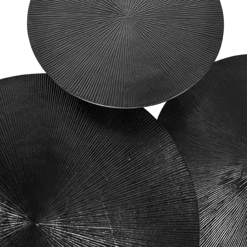 LABEL51 Salontafel Set Nobby - Zwart - Metaal - 60 cm - Rond Set Nobby