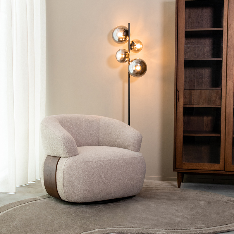 LABEL51 Fauteuil Valenza - Naturel - Boucle - One Size