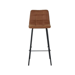 LABEL51 Barkruk Bistro - Cognac - Micro Suede - Hoog