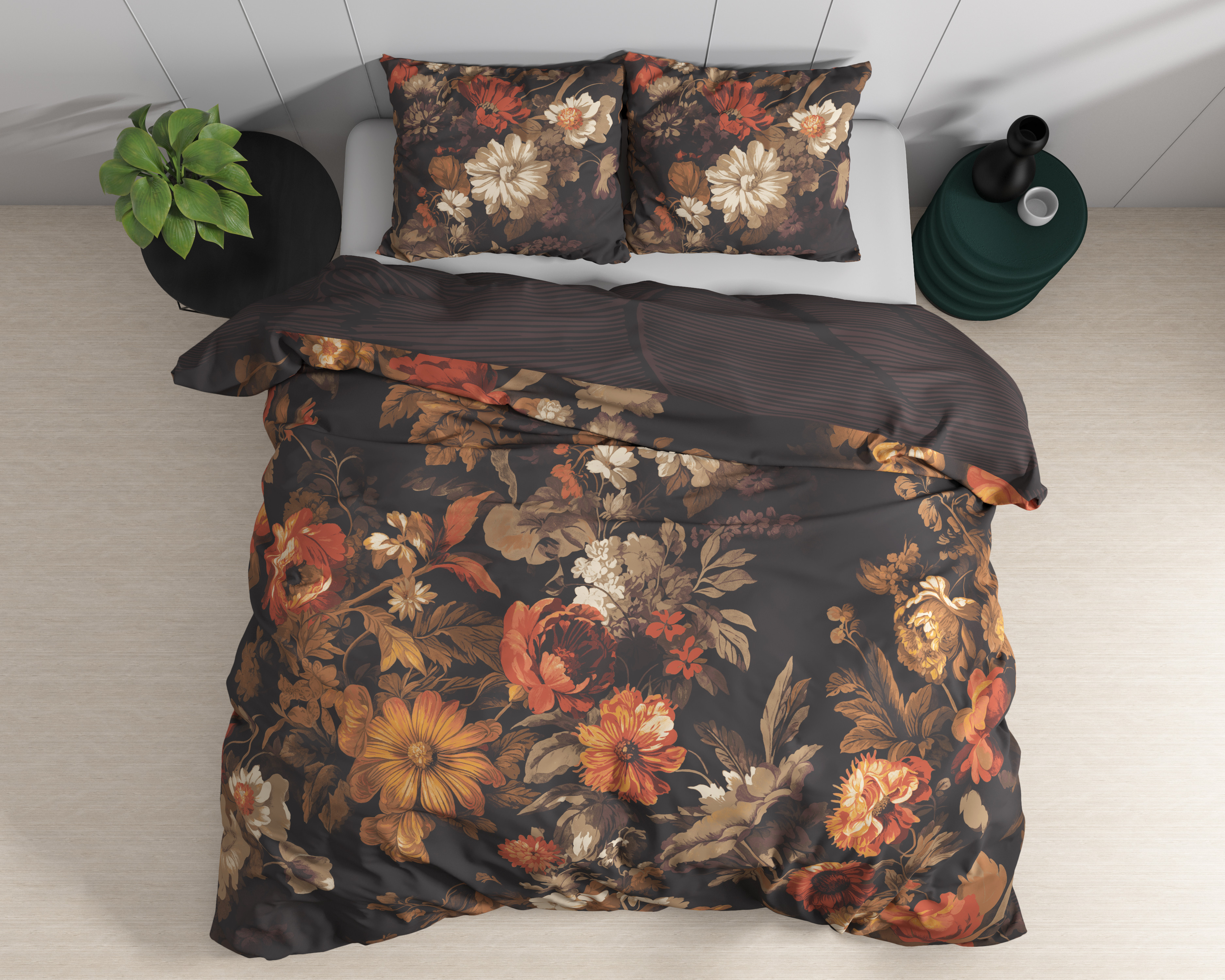 Dreamhouse Art flowers Bruin 140 X 200/220 cm