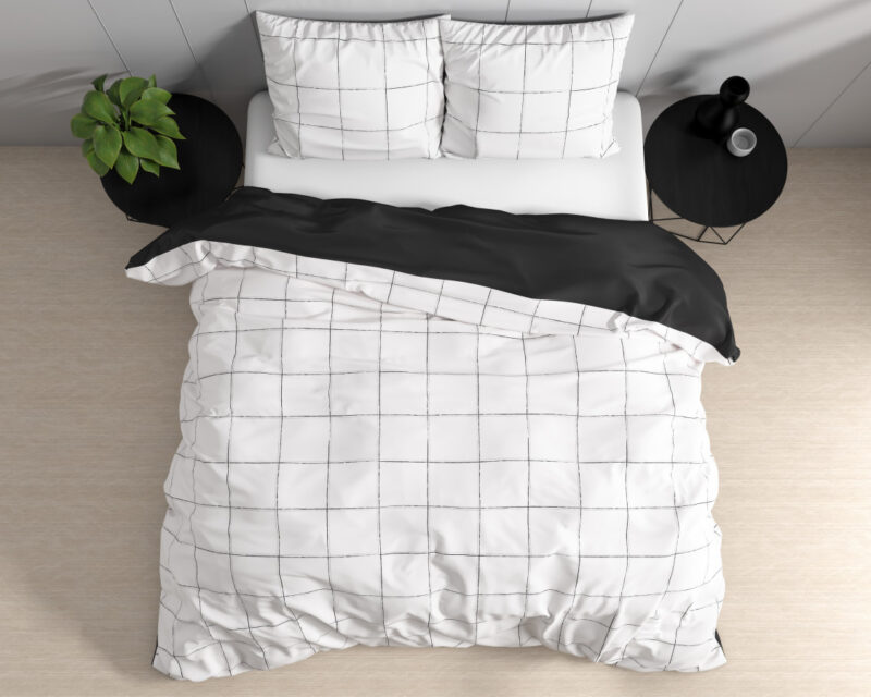 Dreamhouse bed 140 x 220 cm van Katoen satijn - Wit