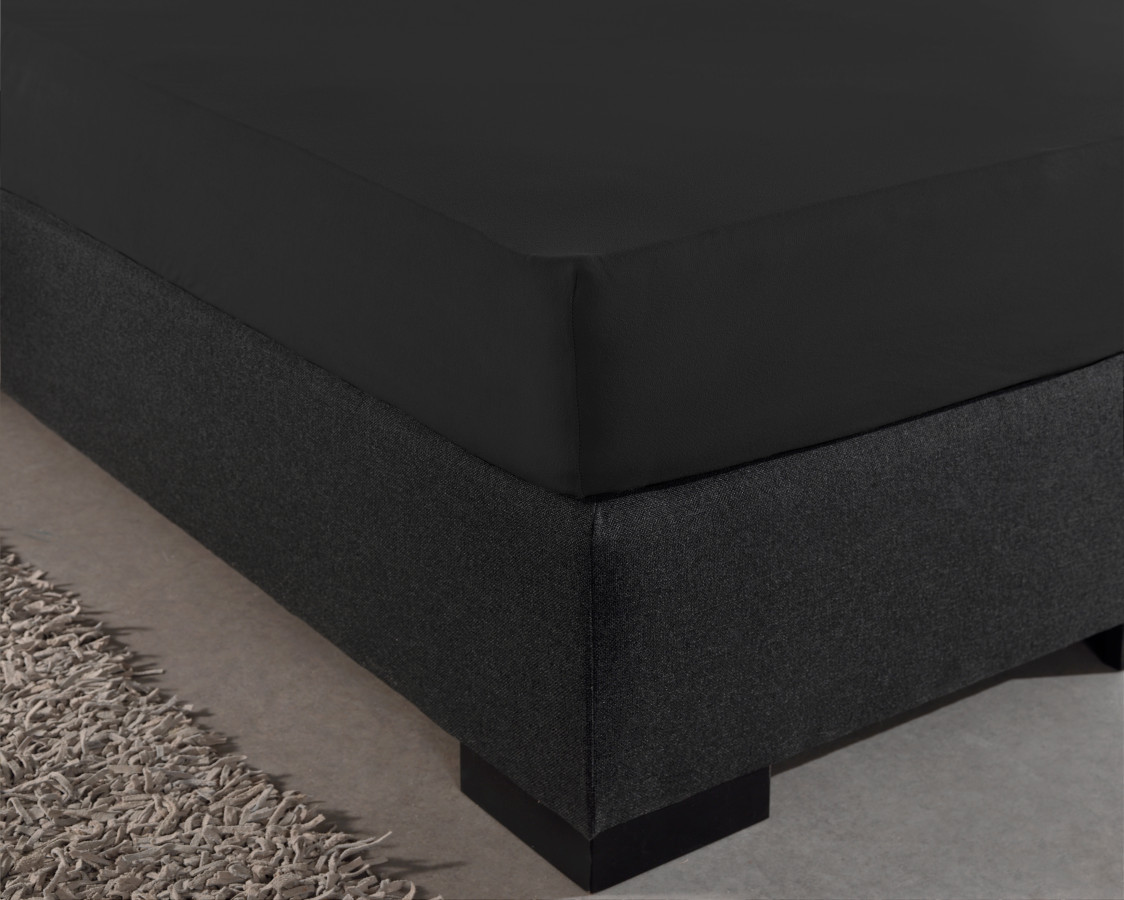 Hoeslaken Zwart 80/100 x 200 cm 80 x 200 cm van Dreamhouse, Zwart