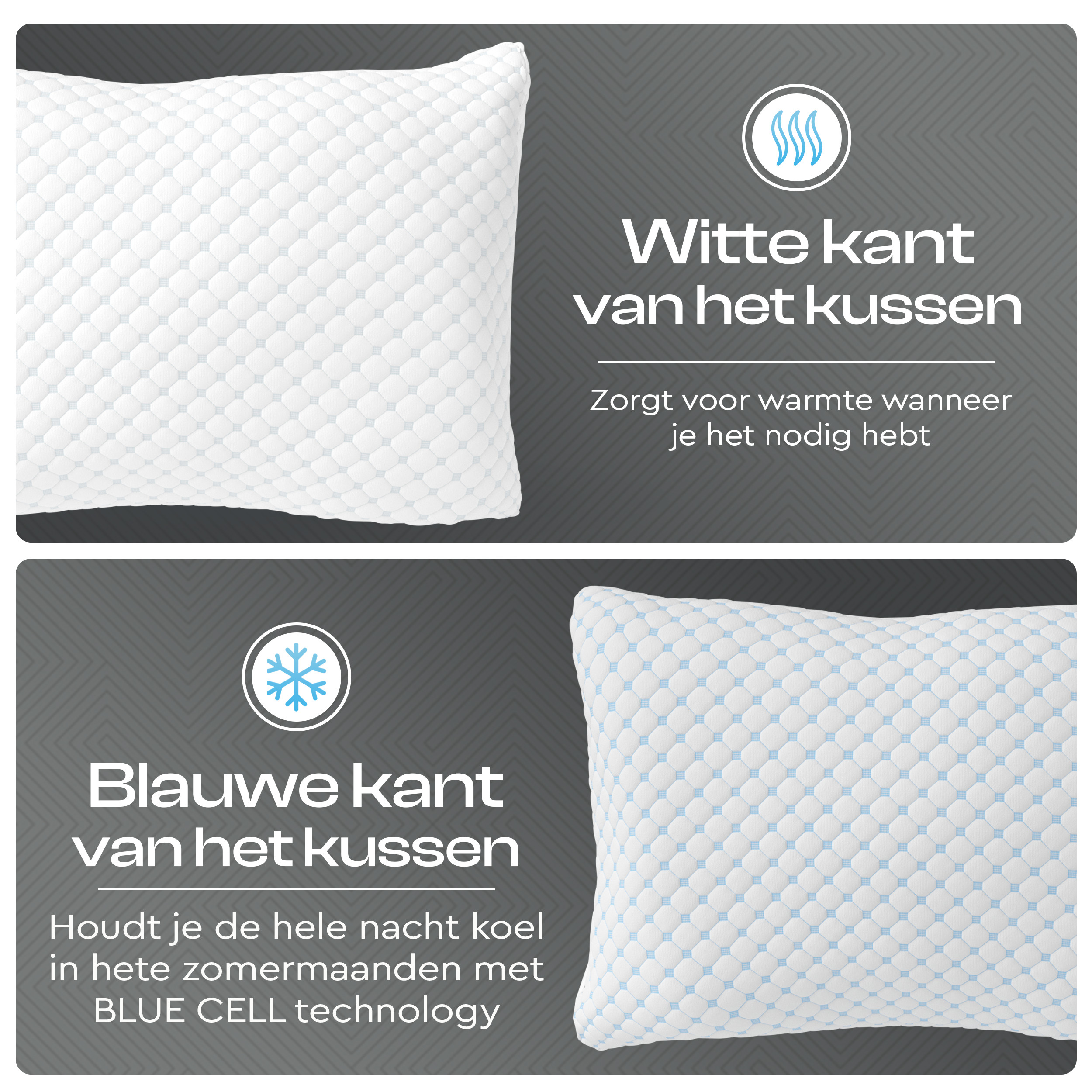Kussen 50 x 70 cm van Dreamhouse, Wit - Traagschuim Vulling