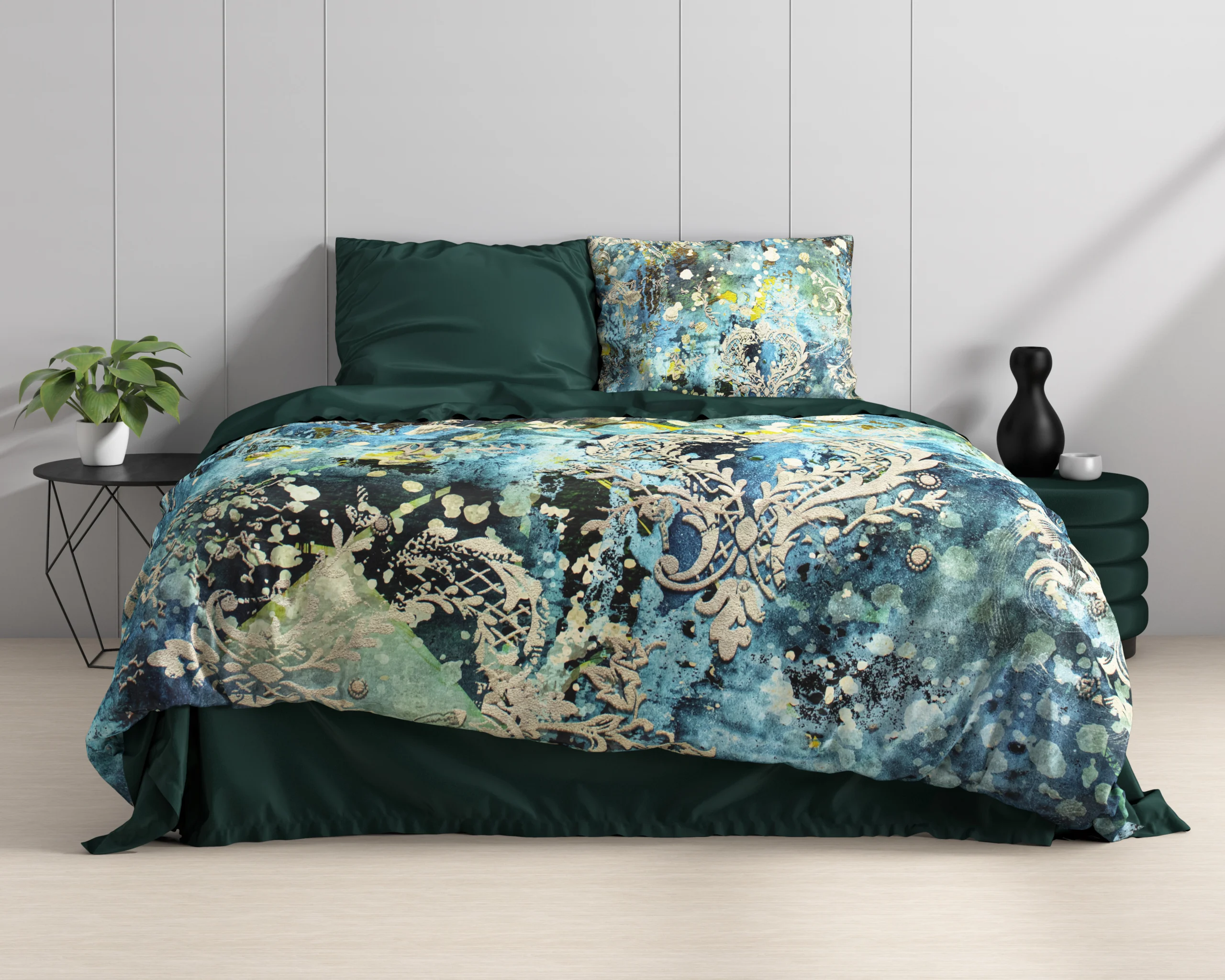 Ocean Drops Blue - Dreamhouse bed 200 x 220 cm van Katoen satijn