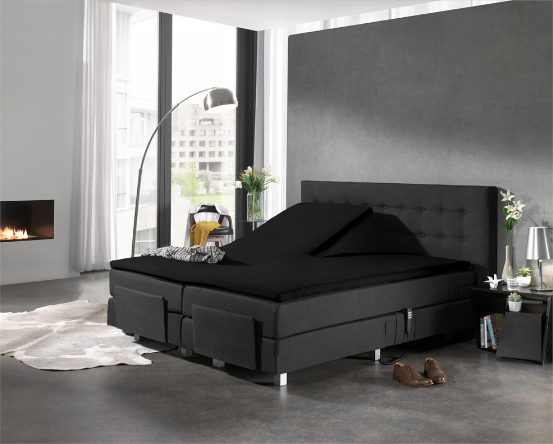 100% katoen hoeslaken Zwart 140 x 200 cm van Dreamhouse in 140 x 200 cm