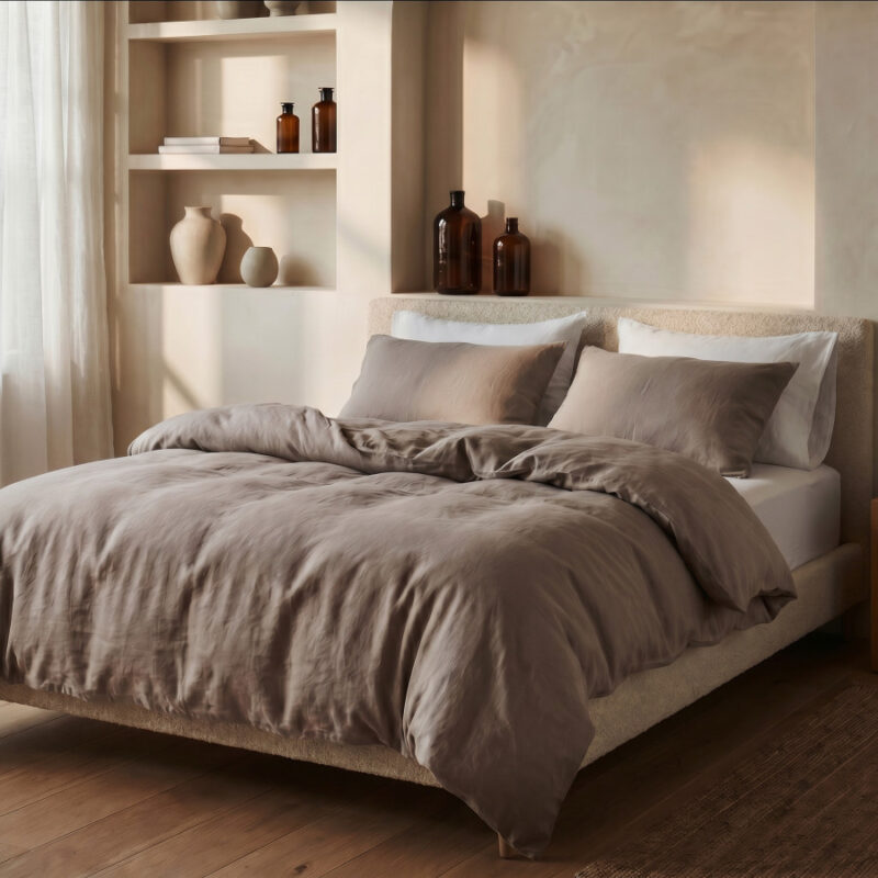 Dreamhouse Stone Washed Taupe 200 x 200/220 cm