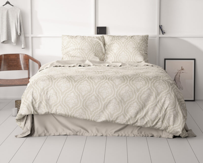 Dreamhouse bed 240 x 220 cm van Katoen satijn - Zand