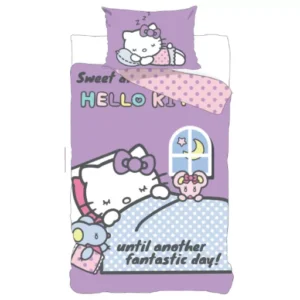 Hello Kitty dekbedovertrek 100x135 cm - Roze - 100 x 135 cm - 100% katoen - kussensloop 40 x 60 cm