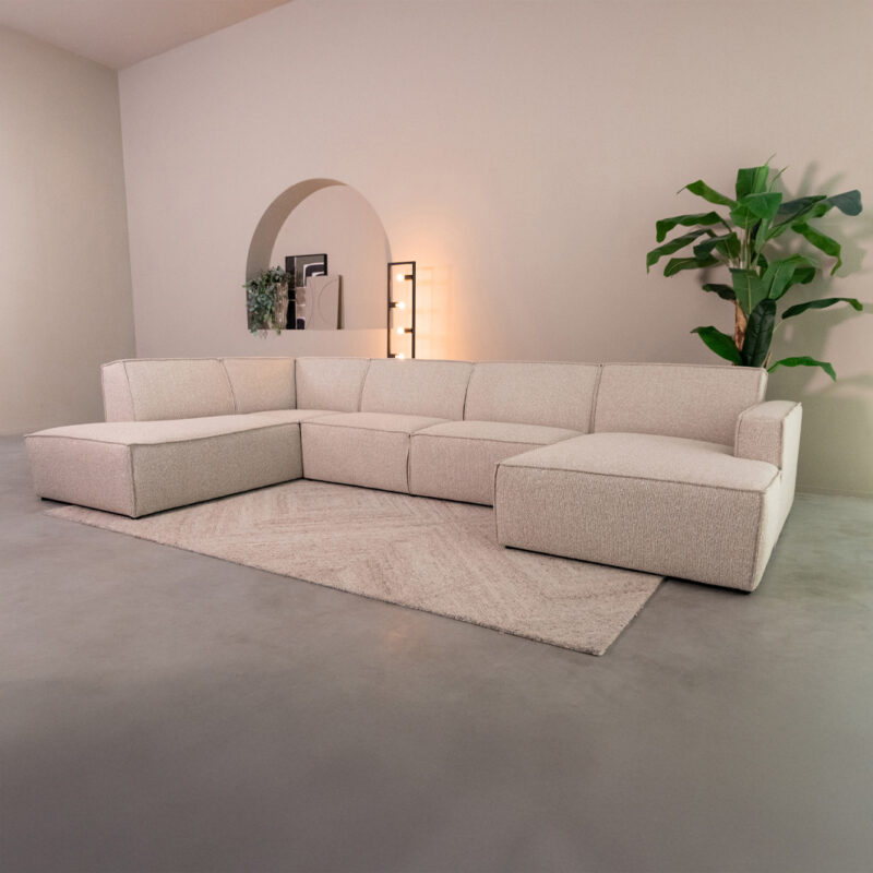 LABEL51 Bank Kay - Naturel - Boucle - Links Voorstaand