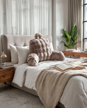 Primaviera Deluxe bed - Taupe - Faux Fur Pom - foto 1