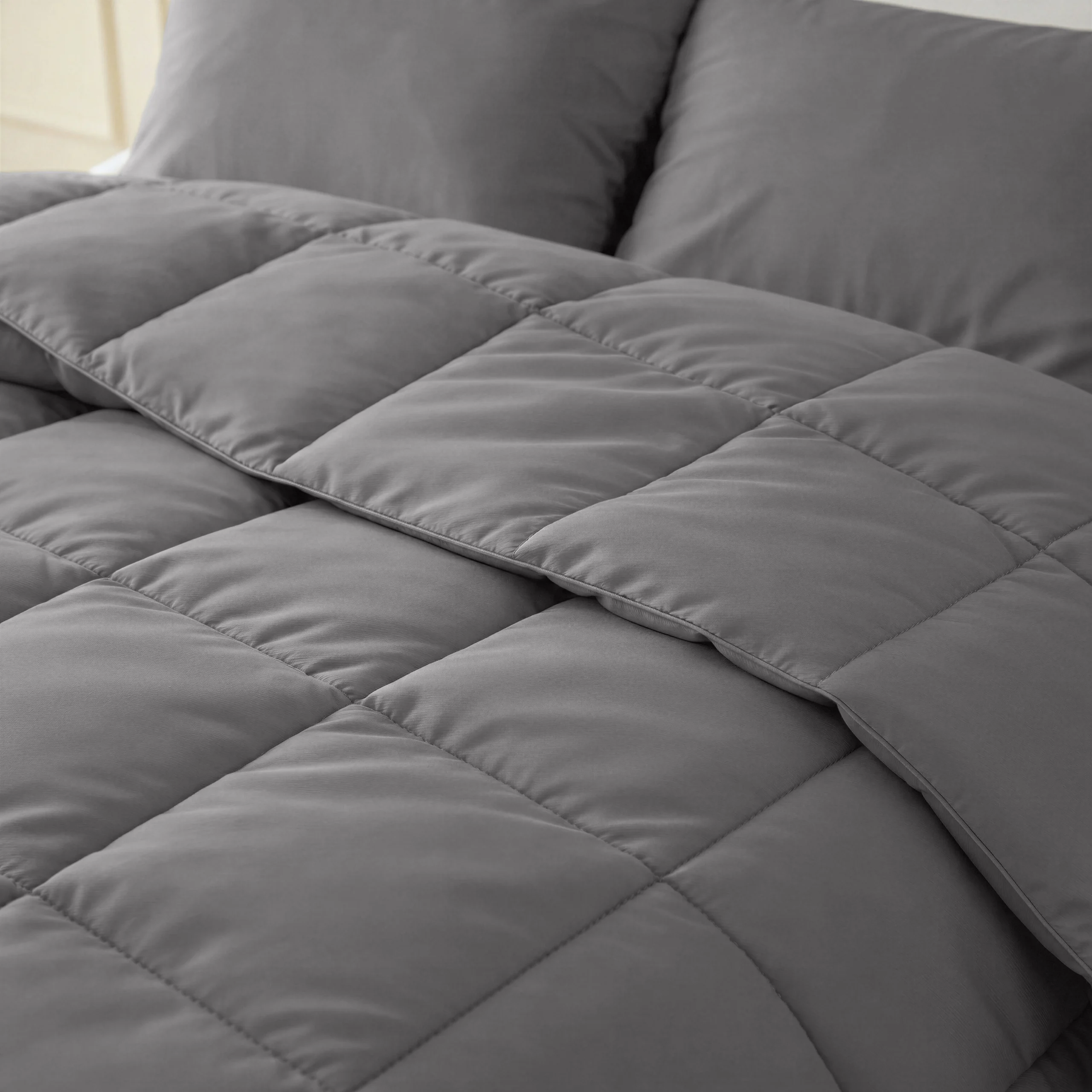 Primaviera Deluxe dekbed 200 x 220 cm van 100% katoen, Pecale Antraciet 200 x 220 cm