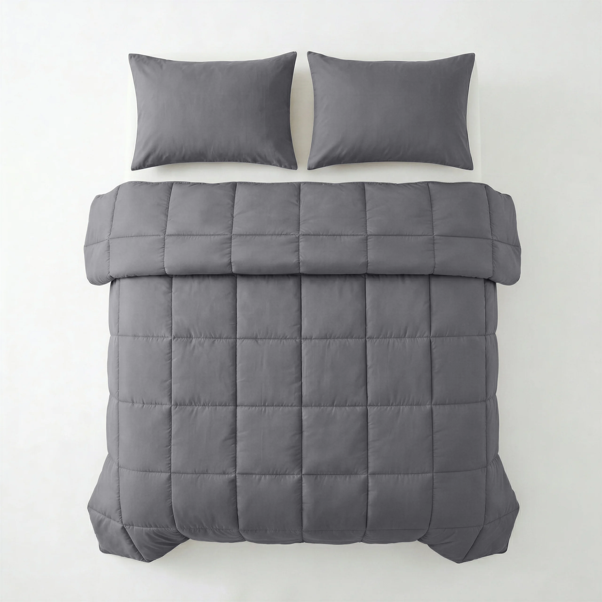 Primaviera Deluxe dekbed Percale Antraciet 240 x 220 cm - Antraciet - 240 x 220 cm - 100% katoen