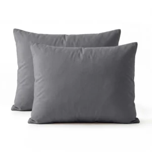 Primaviera Deluxe kussensloop Percale 2Pack Antraciet 60 x 70 cm - Antraciet - 60 x 70 cm - 100% katoen