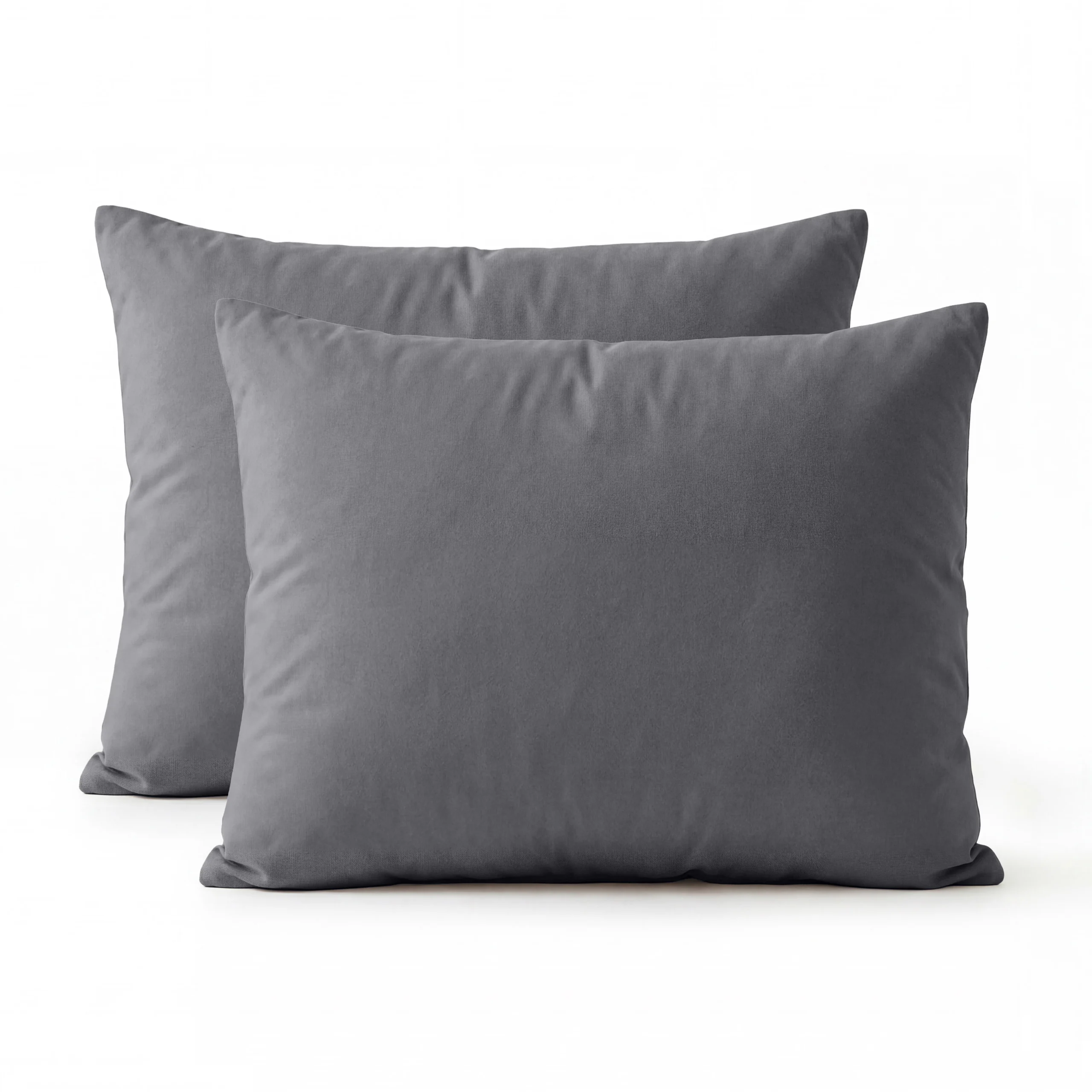 Primaviera Deluxe Lazy Kussensloop Percale 2Pack Antraciet 60 x 70 cm