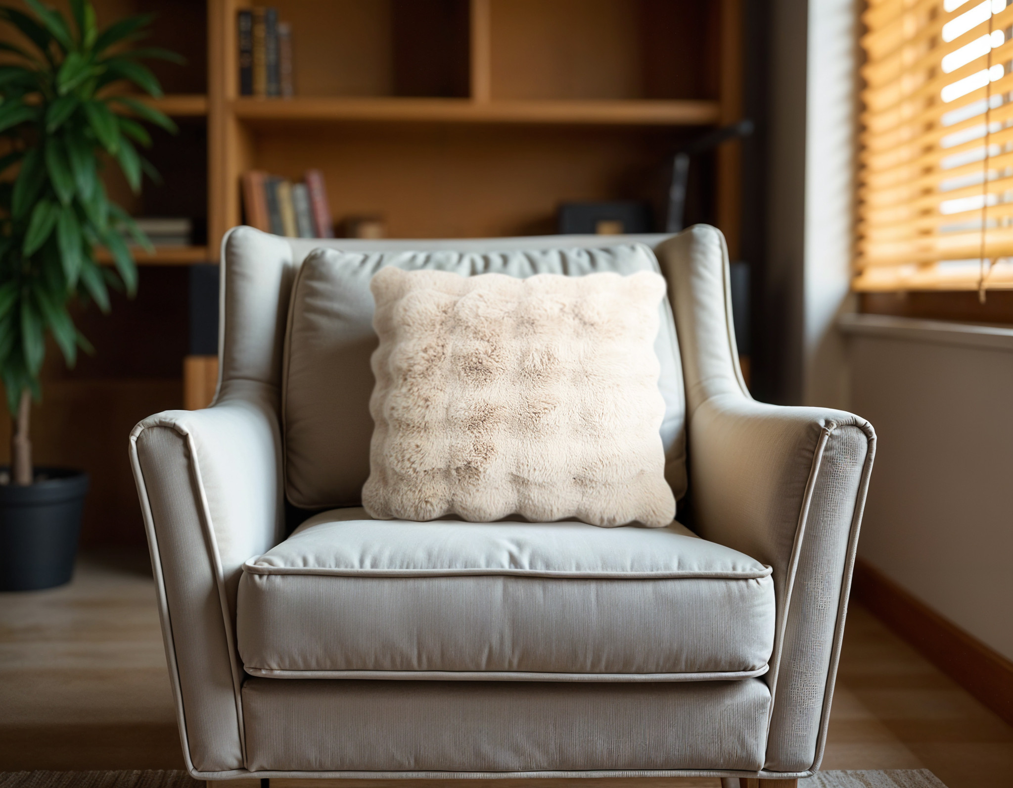 Beige 50 x 50 cm kussen van Primaviera Deluxe