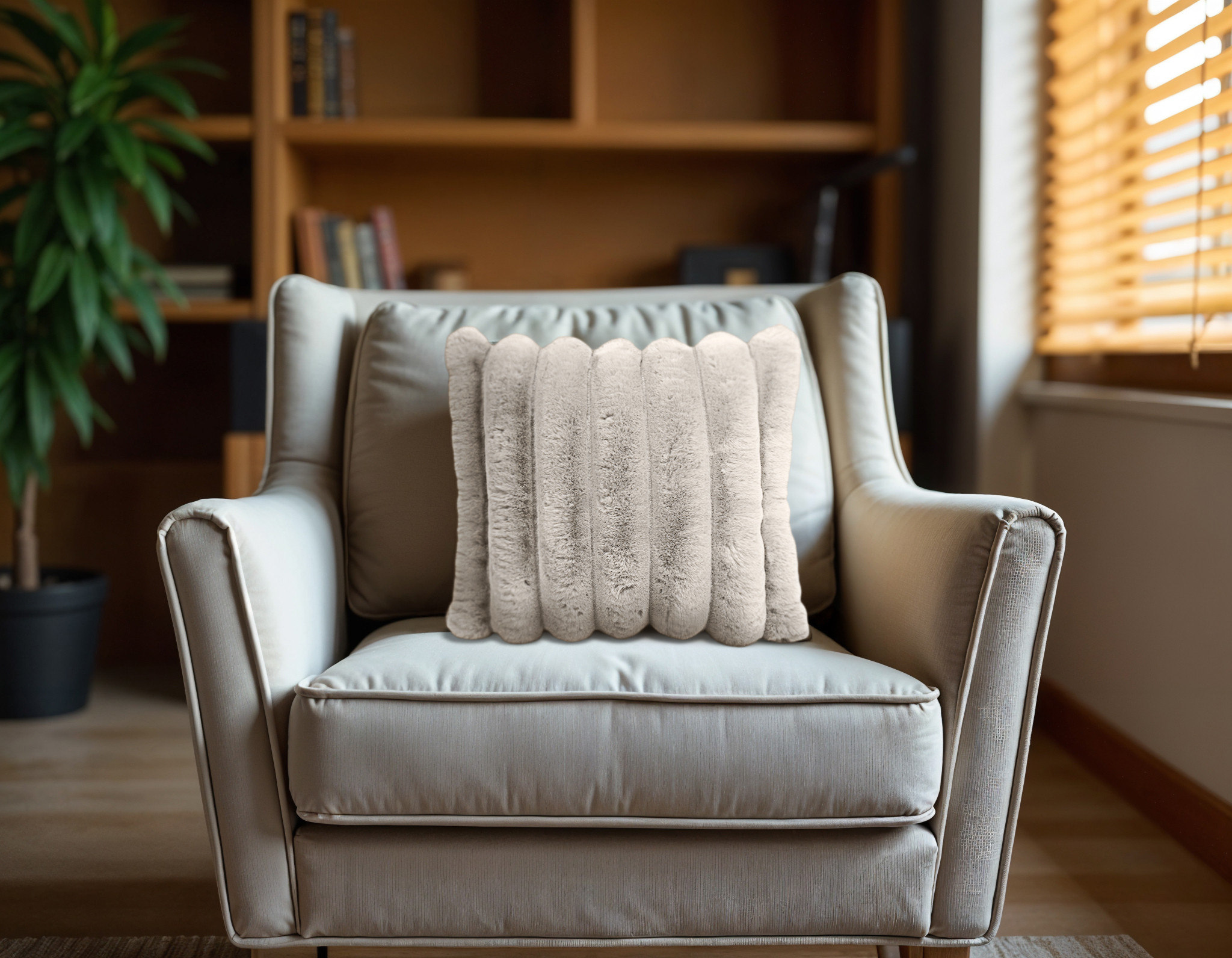 Ecru 50 x 50 cm kussen van Primaviera Deluxe