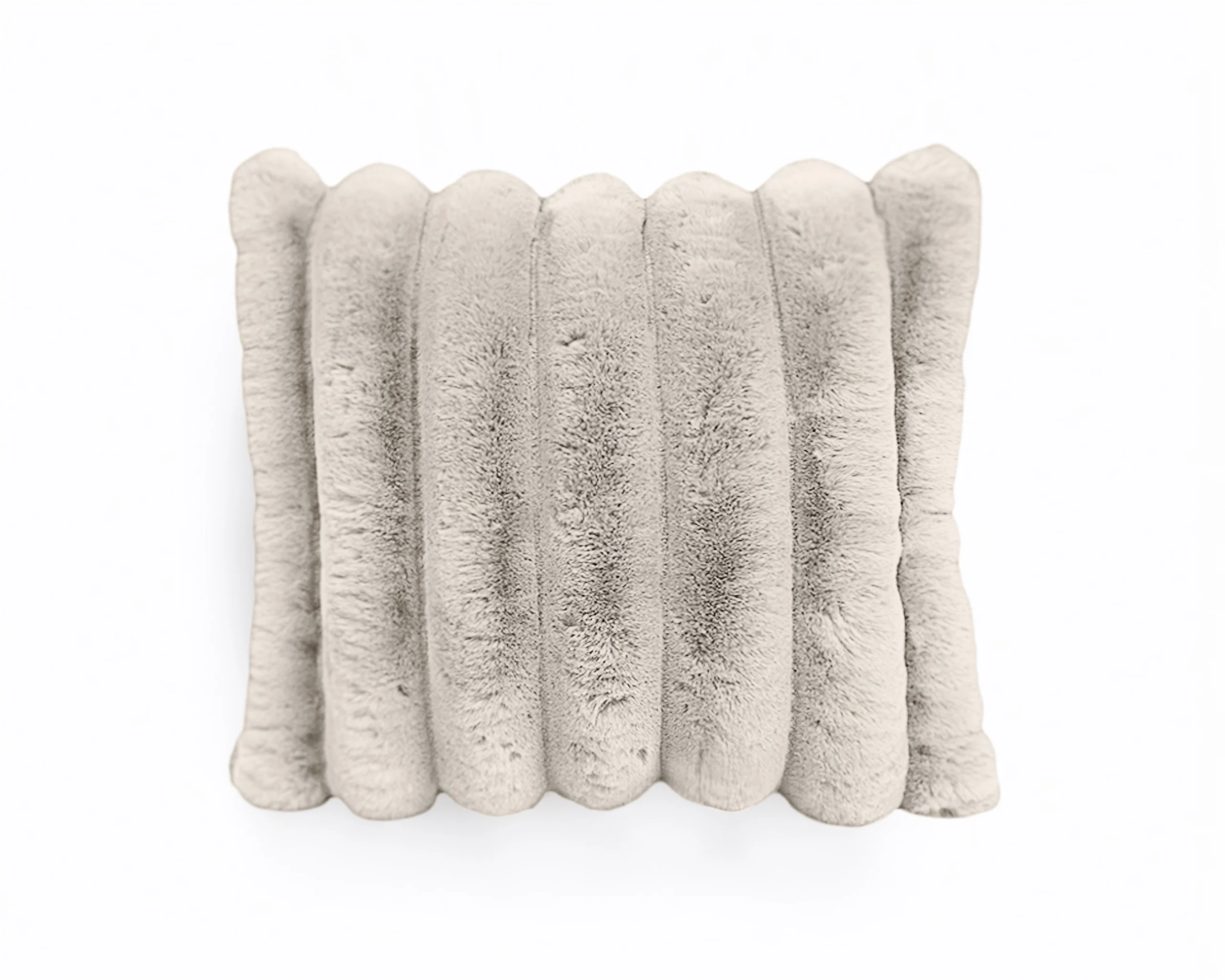 Primaviera Deluxe Rib Rabbit Fur Sierkussen Ecru 50 x 50 cm