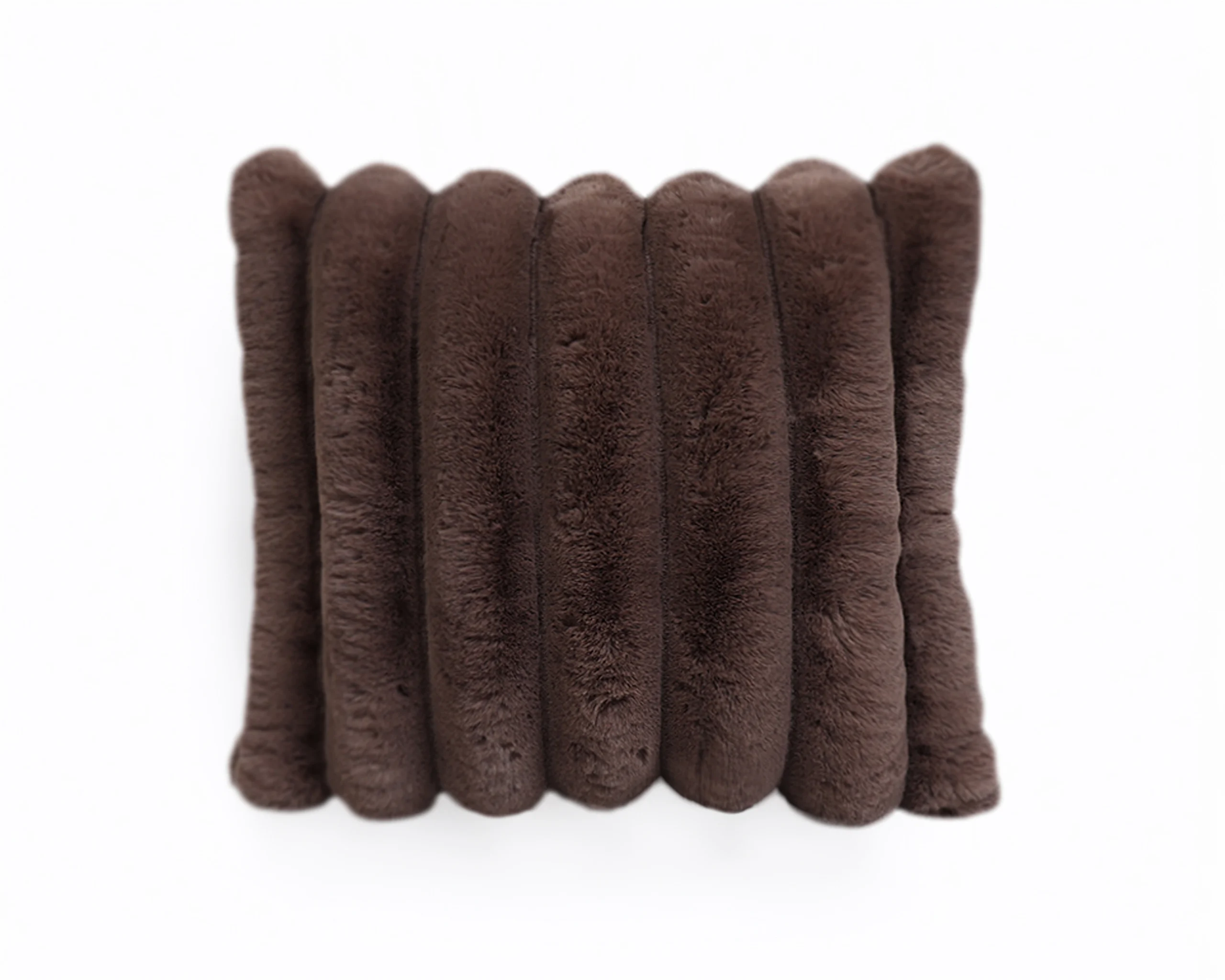 Primaviera Deluxe Rib Rabbit Fur Sierkussen Taupe 50 x 50 cm