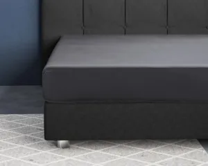Primaviera Deluxe hoeslaken Antraciet 90 x 200 cm - Antraciet - 90 x 200 cm - 100% katoen/satijn