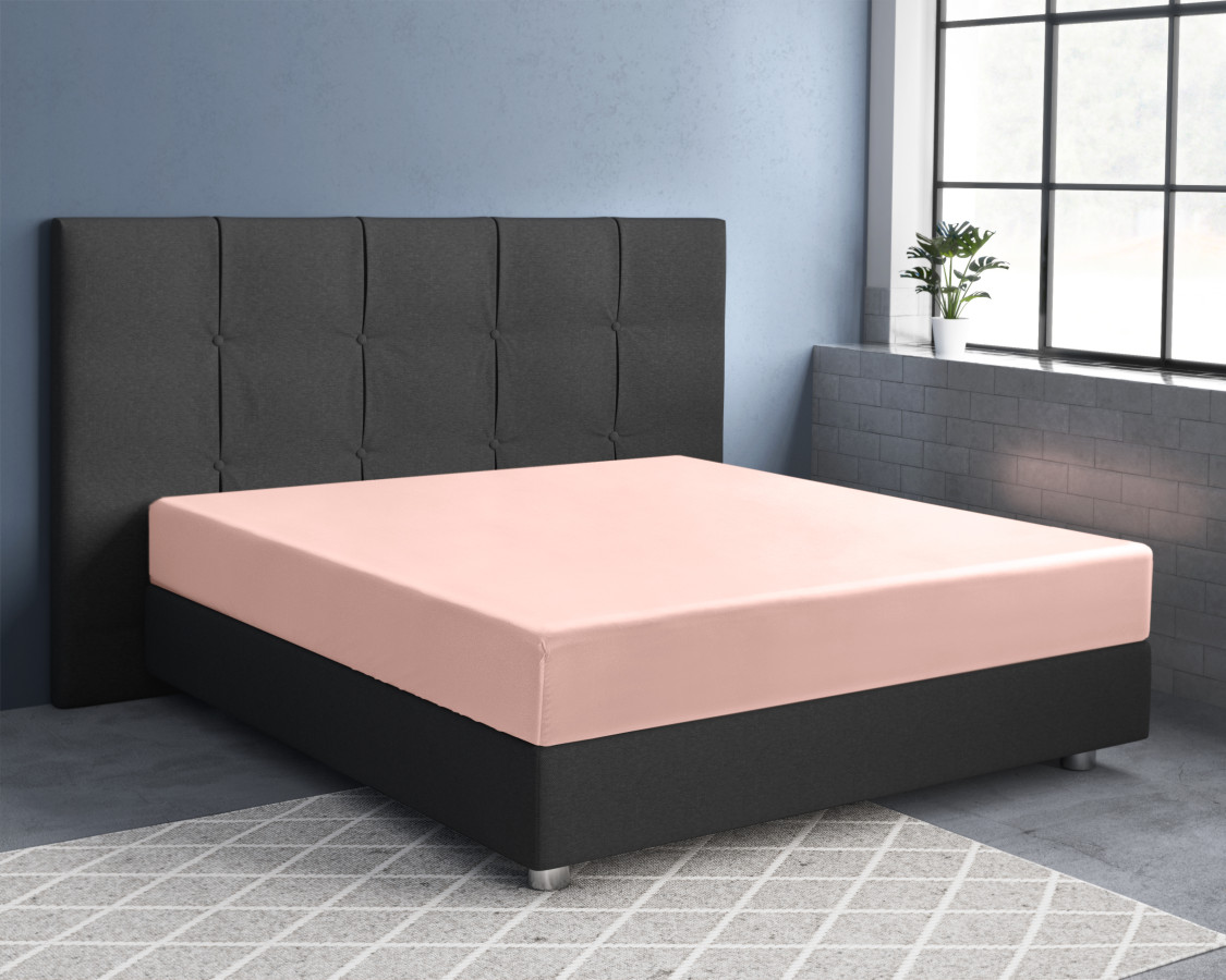 Primaviera Deluxe hoeslaken Roze 90 x 200 cm - Roze - 90 x 200 cm - 100% katoen/satijn
