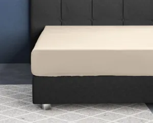 Primaviera Deluxe hoeslaken Zand 160 x 220 cm - Zand - 160 x 220 cm - 100% katoen/satijn