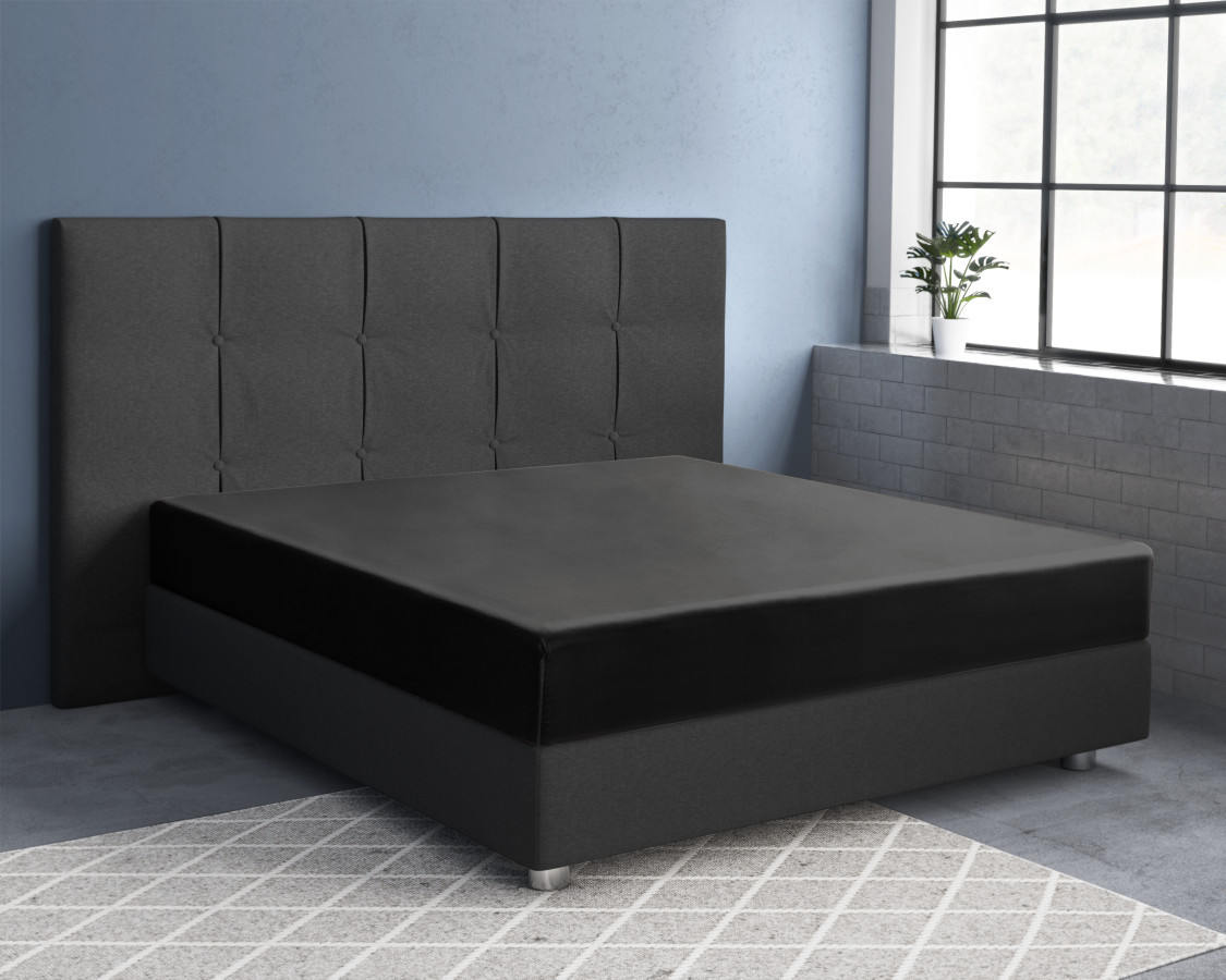 Zwart 160 x 220 cm laken van Primaviera Deluxe, 160 x 220 cm