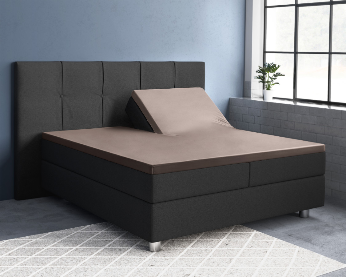Taupe 160 x 200 cm laken van Primaviera Deluxe, 160 x 200 cm - 100% katoen/satijn