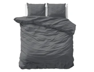 Primaviera Deluxe Uni Satijn Dekbedovertrek Antraciet 200 x 200/220