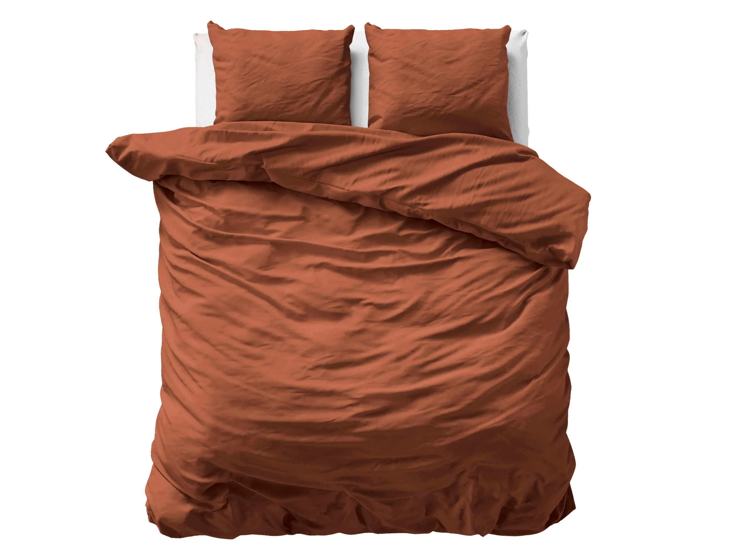 Primaviera Deluxe Uni Satijn Dekbedovertrek Bruin 200 x 200/220