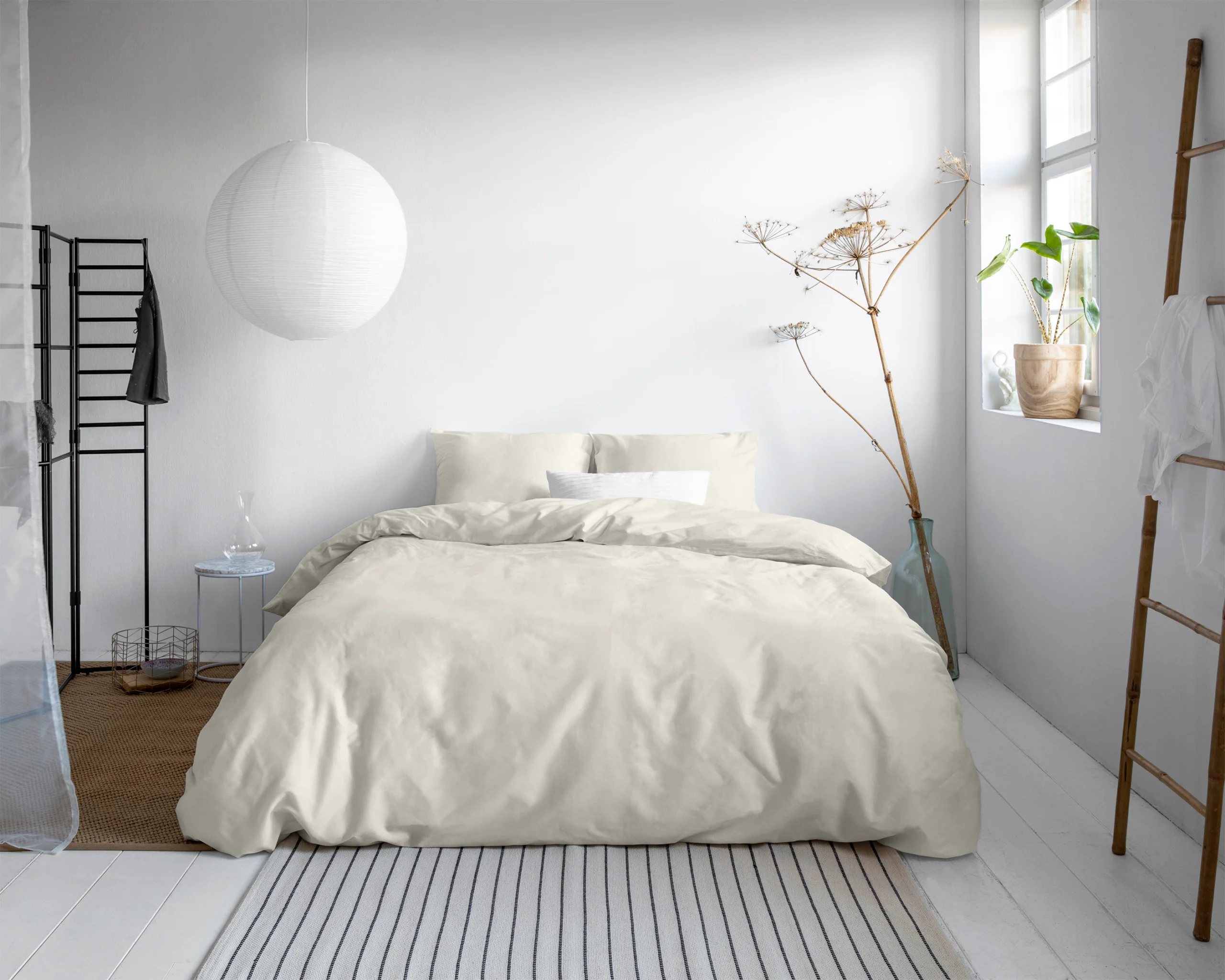 Uni Satijn Dekbedovertrek Creme 200 x 200/220 Primaviera Deluxe