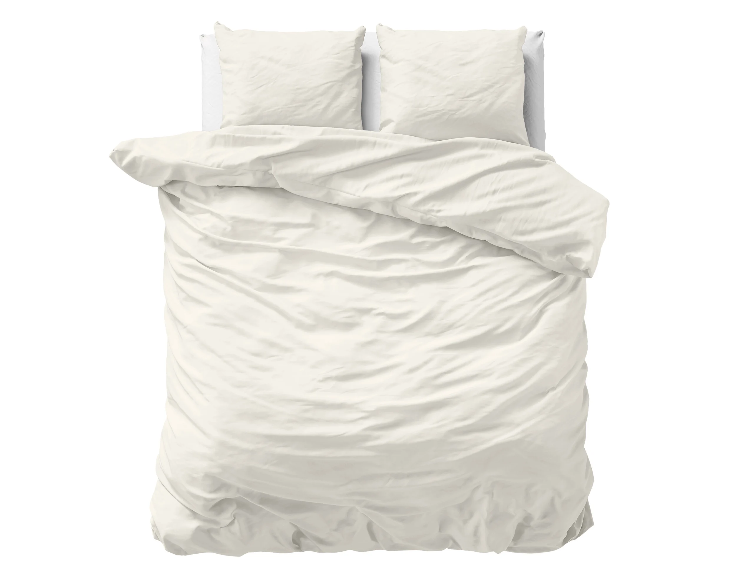 Primaviera Deluxe Uni Satijn Dekbedovertrek Creme 200 x 200/220