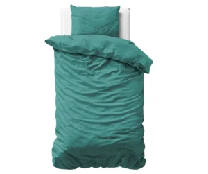 Primaviera Deluxe Uni Satijn Dekbedovertrek Donker Groen 140 x 200/220